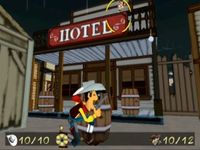 une photo d'Ã©cran de Lucky Luke - La Fievre de l Ouest sur Sony Playstation